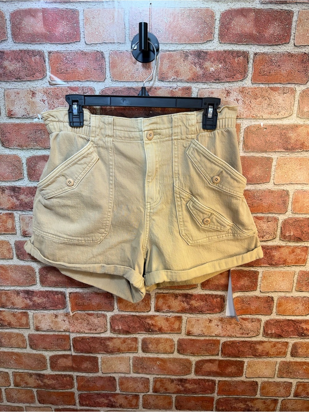 retro 90’s paper bag granola khaki utility high waist American Eagle Shorts - Picture 1 of 6